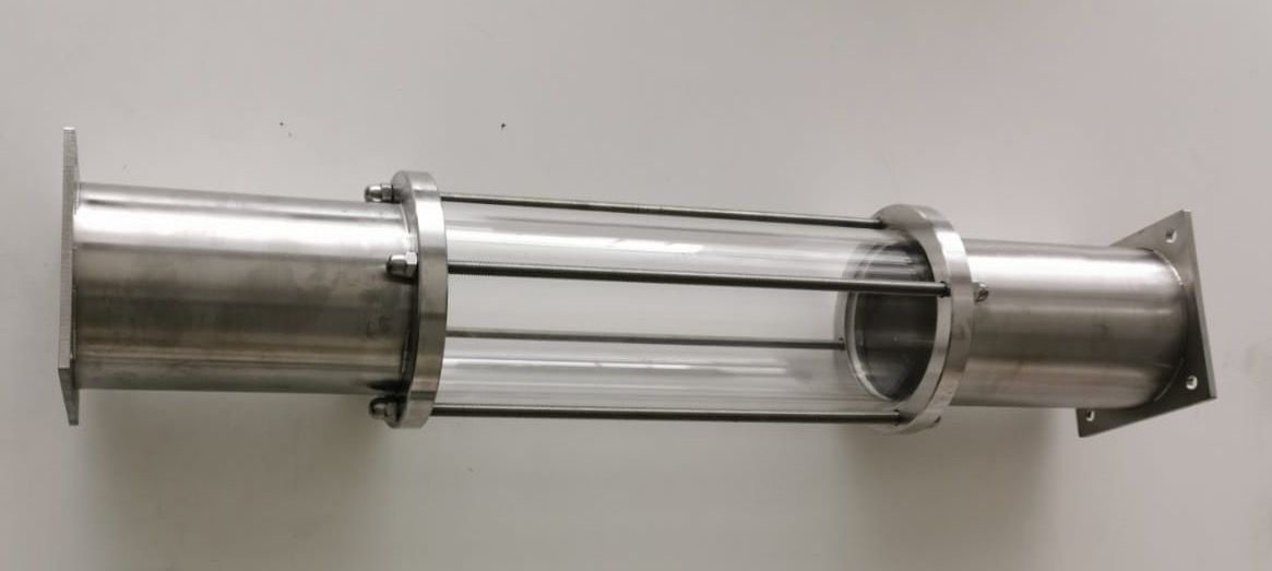 Pneumatic tube l=500, with glass tube